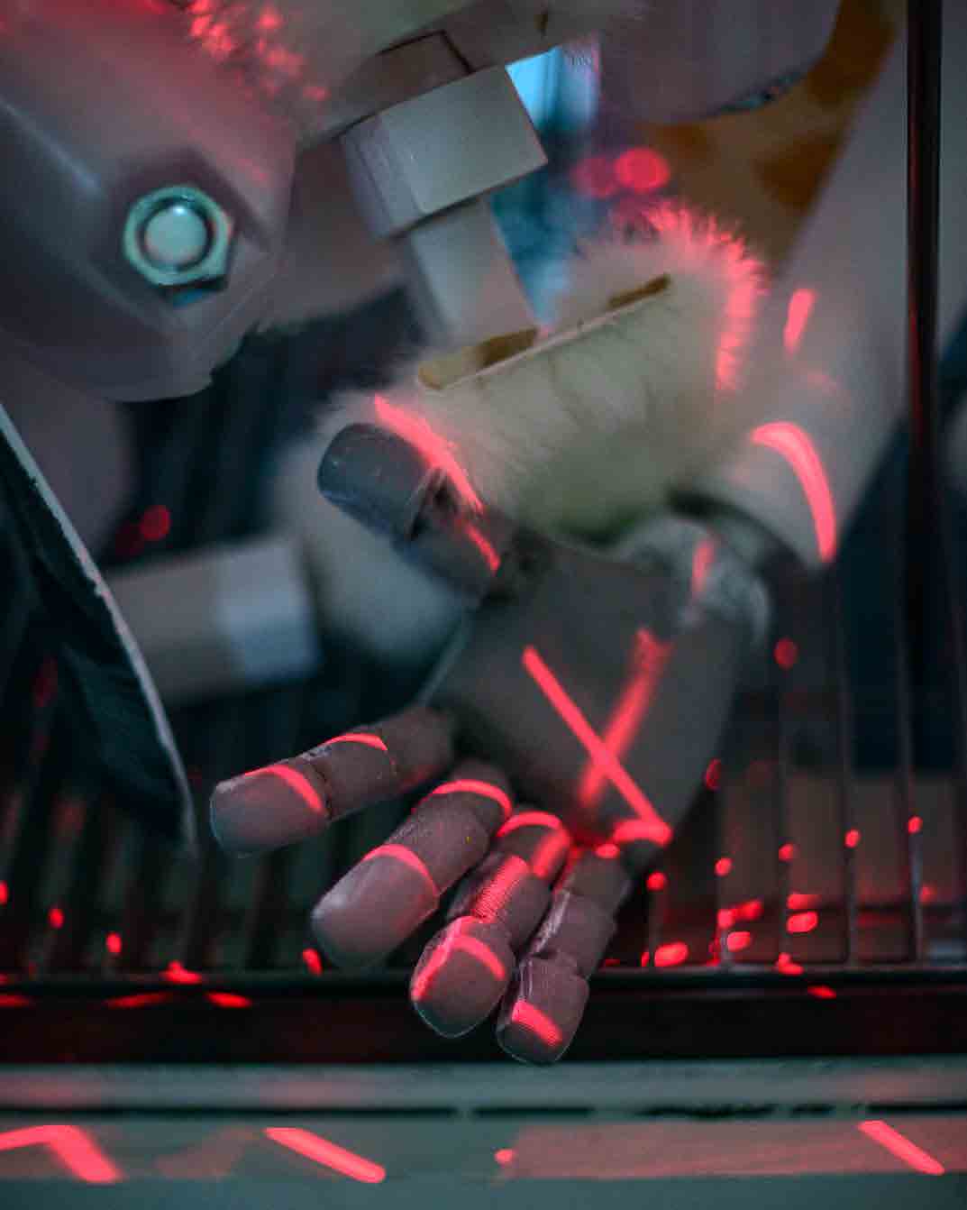 Bunny Rave II, 2025. Joint and hand detail.