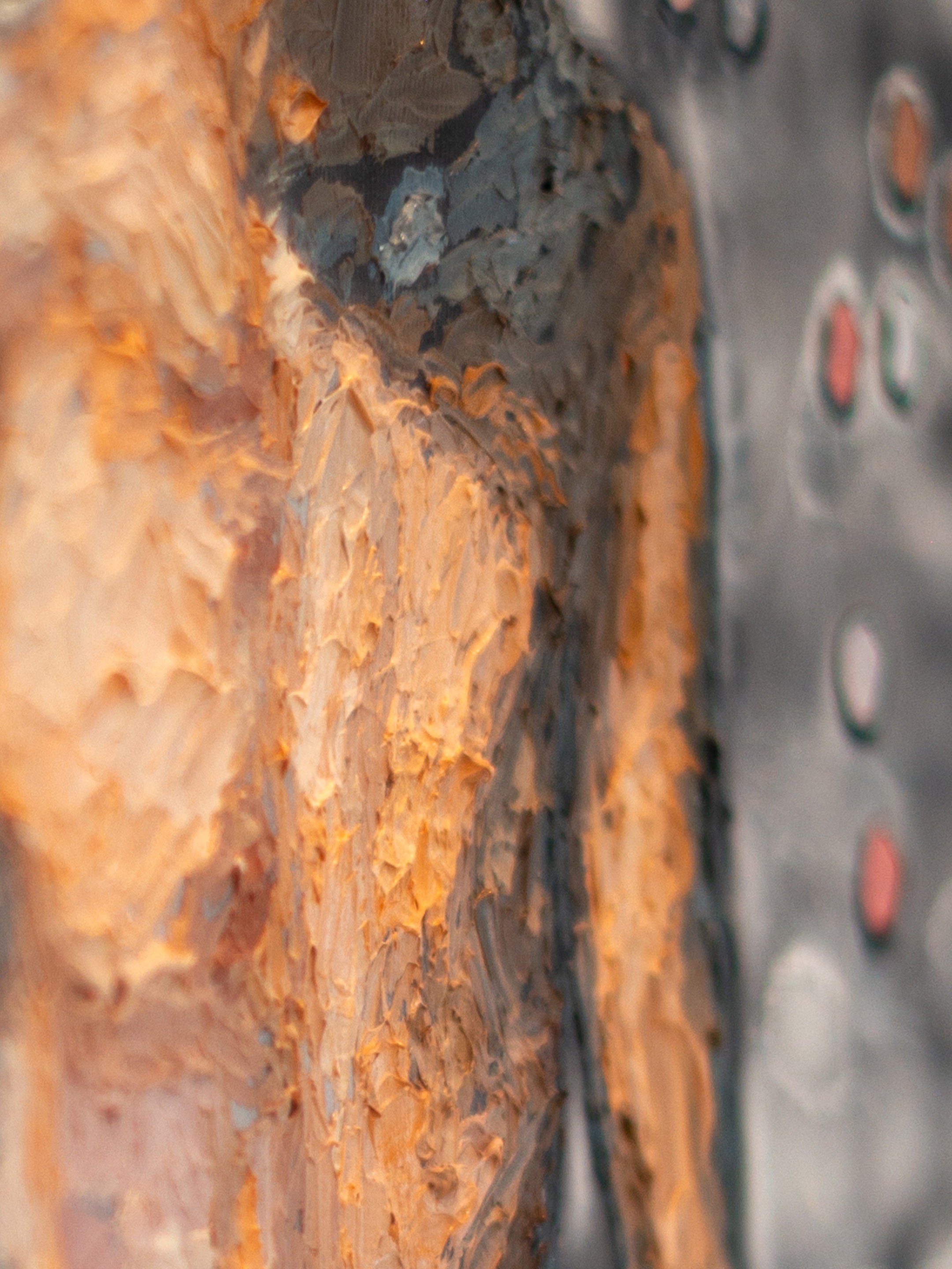 Junkscape, 2026, oil, chalk and vinyl on UV-printed canvas, detail.